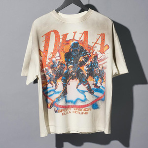 Camisetas Extra Grandes de Estilo Urbano Personalizadas, Camiseta Cuadrada Vintage con Lavado Ácido, Camiseta Gráfica de Alta Calidad con Pedrería - Product Image 1