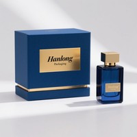 Vente en gros Boîte magnétique de parfum de luxe Emballage de bouteille logo timbre doré Boîte rigide avec couvercle Emballage de parfum cadeau