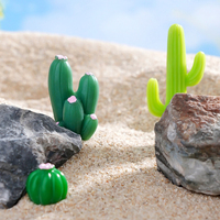 Mini figurine de cactus succulent en résine simulée pour décorations de paysages désertiques, petits ornements végétaux, accessoires de bricolage