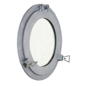 Artisanat indien Décoration murale décorative en aluminium avec hublot nautique pour la maison avec miroir Fabrication artisanale - Product Image 1