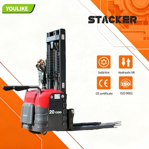 Transpalette électrique hydraulique à allée étroite, chariot élévateur intelligent à fourche manuelle, chariot élévateur à bras télescopique, mini chariot élévateur à fourche manuel CE, chariot élévateur à fourche à conducteur accompagnant 3 tonnes - Product Image 1