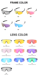 Bán Sỉ Bằng Sáng Chế Mới Biểu Tượng Tùy Chỉnh Tr 90 Đi Xe Đạp Cưỡi Xe Đạp Thể Thao Kính Mát Ống Kính Màu Đỏ Chống Uv 400 Chạy Kính - Product Image 5