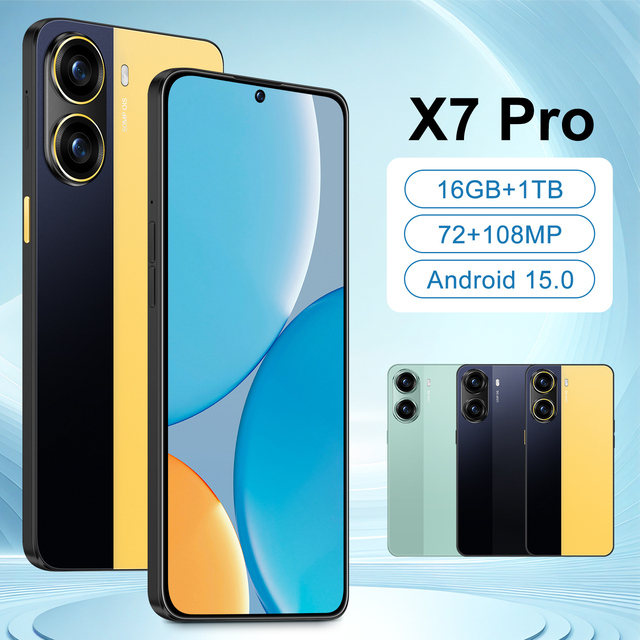 2025 Global Version X7 Pro 5G Global, 16GB+1TB 7800mAh 7.3Inch Deca Core Smart Phone