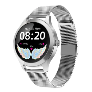 Montre connectée <span class=keywords><strong>KW10</strong></span> à fréquence cardiaque dynamique 24h/24, compatible Android et iOS, avec plusieurs langues (anglais, espagnol, polonais) - Product Image 2
