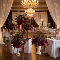Décoration florale artificielle de style jardin en soie de haute qualité, design luxueux, durable, pour événements, centre de table de mariage