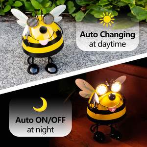 Lámpara Solar <span class=keywords><strong>de</strong></span> Jardín con Ojos Móviles, Luz LED Blanca Cálida, IP65, Decoración <span class=keywords><strong>de</strong></span> Jardín, Batería Incluida - Product Image 4