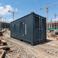 Enceinte de conteneur pour groupe électrogène diesel avec flux d'air du radiateur optimisé et panneaux de service amovibles pour projets d'alimentation de secours