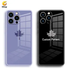 Xihop capa de celular personalizada, impressora personalizada transparente de silicone com concha para celular iphone 13 pro max mini