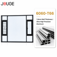 Fenêtre à battant en aluminium en gros, ouverture vers l'extérieur, profil haute résistance 6060-T66, pour villa de luxe