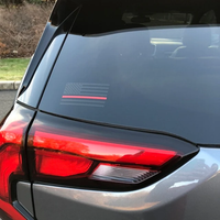 Autocollants de fenêtre découpés avec logo de voiture ligne rouge fine personnalisée transfert de véhicule avec découpe personnalisée couleur rouge