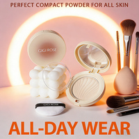 GIGI ROSE GF02 – Kit de Maquillage Longue Tenue Imperméable, Contrôle du Sébum, Hydratant, Éclaircissant, Poudre Compacte pour Femmes