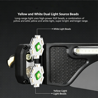 Lampe frontale portable 10W LED COB à détecteur de mouvement, coupe-vent, type lunettes, rechargeable Type-C, intensité réglable, pour cyclisme