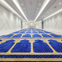 Tapis de prière musulman durable résistant aux taches, tapis de prière pour église et salle de prière, tapis de mosquée mural en nylon imprimé de qualité supérieure