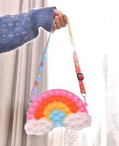 Bolsos de Hombro con Juguetes Sensoriales de Burbujas Arcoíris, Juguetes Antiestrés Kawaii para Adultos y Niños - Product Image 4