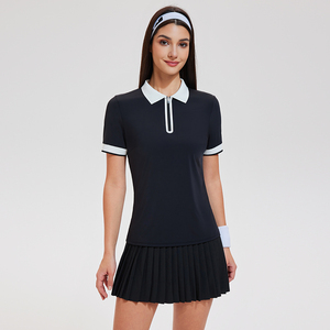 Conjuntos de faldas de tenis transpirables de alta calidad personalizados para mujer, conjunto de 2 piezas <span class=keywords><strong>con</strong></span> <span class=keywords><strong>camisa</strong></span> de polo de golf, minifaldas deportivas plisadas, traje corto - Product Image 5