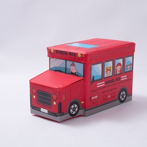 Factory-direct Children's Toy Storage <b>Stool</b> Cartoon Car Head Storage Box Foldable Non-Woven Fabric European Style Storage Home - Product Image 6