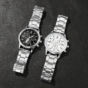 4 montres pour hommes, montres de mode pour hommes, bracelet en alliage, montre à quartz avec <span class=keywords><strong>coffret</strong></span> cadeau de bijoux - Product Image 4