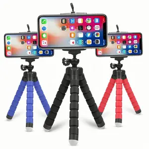 Universele Desktop Selfie 360 Graden Roterende Spons Statief Mount Stand Bracket Telefoon Clip Houder Voor Mobiele Telefoons Smartphone