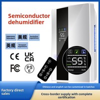 Déshumidificateur réfrigérant transfrontalier compact pour usage domestique intérieur, silencieux, économe en énergie, extracteur d'humidité haute puissance 1,0-2,5 L