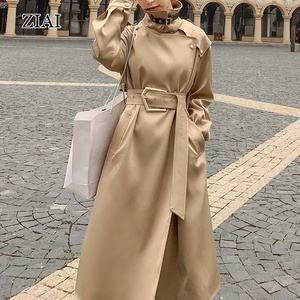 <span class=keywords><strong>Trench</strong></span> Coat di Alta Qualità per Donna Nuovo Stile Moda Primaverile <span class=keywords><strong>Trench</strong></span> Lungo Blu Royal - Product Image 4