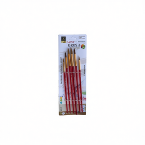 Paint Brush Set 12Pcs Red Handle Gold Ferrule Art Painting Tools - Product Image 1