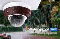 Caméra IP PTZ mini-dôme 8MP IMX415 avec zoom optique 3X, audio bidirectionnel, 350° °   Caméra de sécurité PoE anti-vandalisme IK10 avec portée IR de 20-30 m