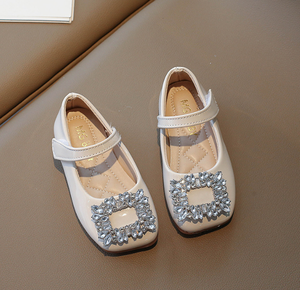 Zapatos de Vestir de Primavera para Niñas de 2 a 12 Años, Zapatos de Vestir con Botones de Cristal, Punta Cuadrada Plana, Zapatos de Vestir para Niños - Product Image 4