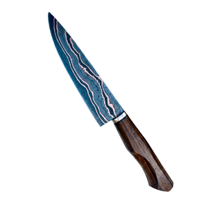 Cuchillo de Chef de Acero al Carbono Forjado a Mano |   Cuchillo de Cocina con Patrón Azul de 67 Capas VG10 |   Utensilios de Cocina Profesionales Ambidiestros con Mango de Madera |   OEM OD - Product Image 1