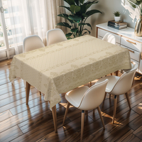 Nappe carrée en toile cirée blanche de qualité supérieure RNPT, motif végétal, nappe douce à carreaux pour table à manger, table basse
