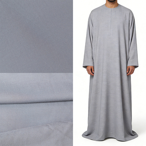 Tissu tissé 60/40 viscose/polyester de luxe, brillant, infroissable et à maintien de forme, pour ensembles Thobe Bisht de cérémonie de mariage saoudienne - Product Image 2