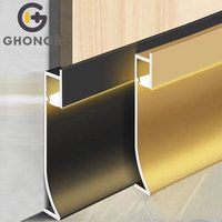 Échantillon gratuit éclairage caché Ghhonor barre de Led dissimulée profilé en aluminium ligne d'angle lumineuse plinthe murale plinthe