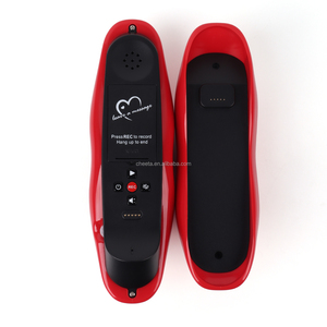 Téléphone filaire audio en forme de lèvres roses et rouges pour livre d'or de mariage, décoration de fête, téléphone analogique fantaisie en forme de bouche - Product Image 6