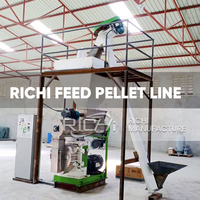 Ligne de production complète de granulés d'aliments pour volailles RICHI 5t/h pour petites exploitations agricoles au Zimbabwe