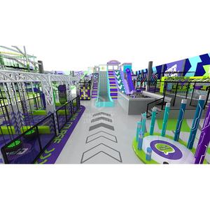 Qiaoqiao 3275SQM Toboganes Innovadores, Parque Infantil Interior para Niños, Parque <span class=keywords><strong>de</strong></span> Trampolines Interior Ninja, Circuito <span class=keywords><strong>de</strong></span> Ninja Warrior - Product Image 3