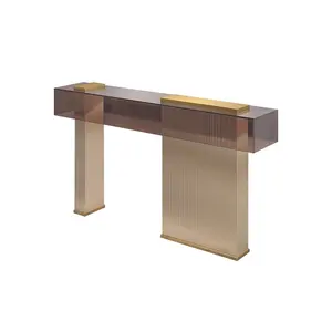 Italiano luz luxo estilo mesas de consola entrada itens corredor console mesa acrílico console mesa