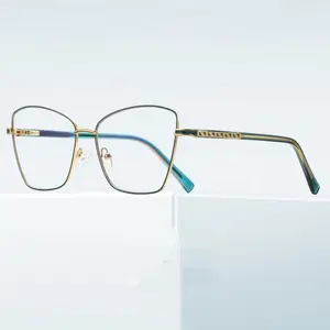 Eyewear Custom Myopia Optical Lens luxury Glasses Frameless Designer Eye Glasses Rectangle Anti Blue Ray Rimless Glasses