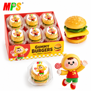 Bonbons gélifiés <span class=keywords><strong>halal</strong></span> en forme de pizza <span class=keywords><strong>hamburger</strong></span>, emballés individuellement, 50g, très demandés - Product Image 2