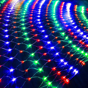 1.5X1.5M 2X2M 3X2M LED Net Light Noël vacances éclairage guirlande fenêtre rideau fée chaîne mariage fête filet de pêche lumières - Product Image 1