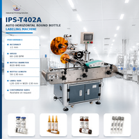Machine d'étiquetage haute vitesse IPS-T402A pour flacons de 5 ml, machine d'étiquetage entièrement automatique pour petites bouteilles, applicateur d'étiquettes