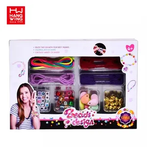 HW jouets loisirs jouet bague bijoux pendentifs fabrication princesse ensemble en plastique cheveux perles Diy spielzeug jouets Diy