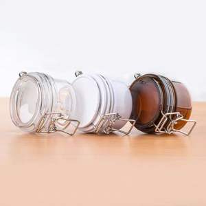 Vente en gros de récipients cosmétiques vides pour aliments, bidon de stockage en plastique PET, bocal à <span class=keywords><strong>beurre</strong></span> corporel de karité en plastique de 200ml avec couvercles scellés - Product Image 4