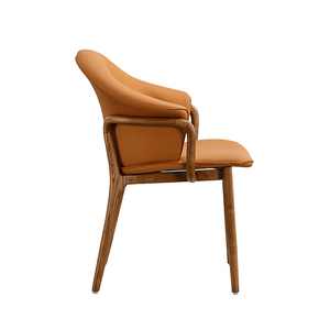 <b>Dining</b> Room Restaurant Lounge Armless Upholstered Wooden <b>Chair</b> With Pu Leather Cushion Seat Dinning <b>Chair</b> - Product Image 4