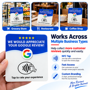Tarjeta NFC Acrílica para Reseñas <span class=keywords><strong>de</strong></span> <span class=keywords><strong>Google</strong></span>, Tarjeta <span class=keywords><strong>de</strong></span> Reseñas <span class=keywords><strong>de</strong></span> Cinco Estrellas para Redes Sociales, 13.56 mhz HF Ntag213 215 216 para Función <span class=keywords><strong>de</strong></span> Reseñas <span class=keywords><strong>de</strong></span> Tiendas - Product Image 5