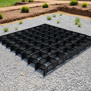 Grille de sol en géocellules 17,06 x 8,86 pieds (5200 x 2700 mm) pour la couverture du gravier, profondeur de 3 pouces, matériau HDPE - Product Image 2