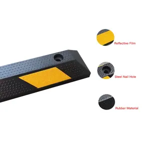 65'' 72'' Parking Stoppers Parking Wheel Stop Rubber Car Stopper 183cm Wheel Stopper