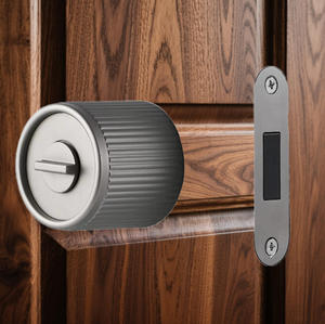 Hot <strong>Door</strong> and windows Accessories Modern Minimalist Interior Privacy <strong>Door</strong> Handle Zinc Internal Bedroom <strong>Knob</strong> Lever Lock Cylinder - Product Image 1