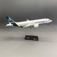 Cadeaux d'affaires promotionnels, avion A220 en résine de grande taille (38 cm) rechargeable, avec lumières LED, à vendre