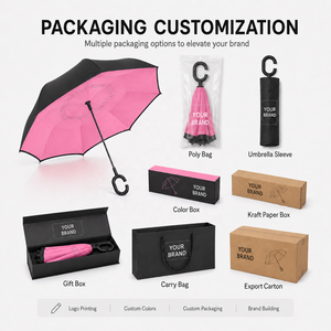 <span class=keywords><strong>Parapluie</strong></span> <span class=keywords><strong>inversé</strong></span> à double couche avec logo personnalisé, poignée en forme de C, autoportant, <span class=keywords><strong>parapluie</strong></span> droit pour cadeau promotionnel - Product Image 5
