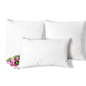 批发亚麻涤纶空白升华枕头装饰方形抱枕靠垫套沙发卧室16英寸