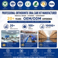 Perlengkapan Perawatan Gigi Ortodontik Profesional Portabel Set Pembersih Behel Gigi untuk Perjalanan Sikat Gigi Lipat Sikat Interdental